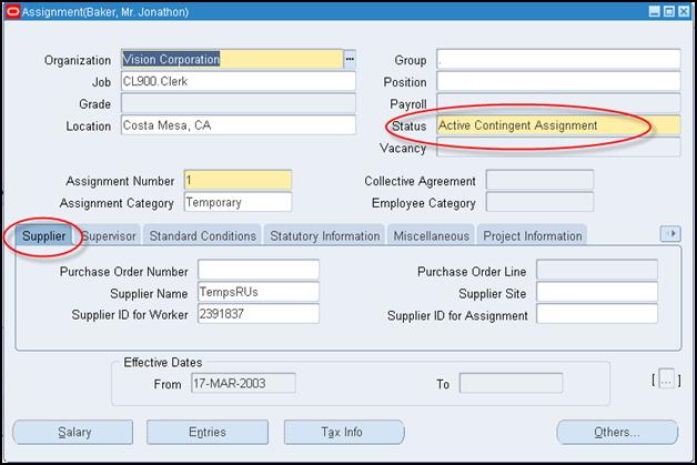 Contingent Worker Assignment